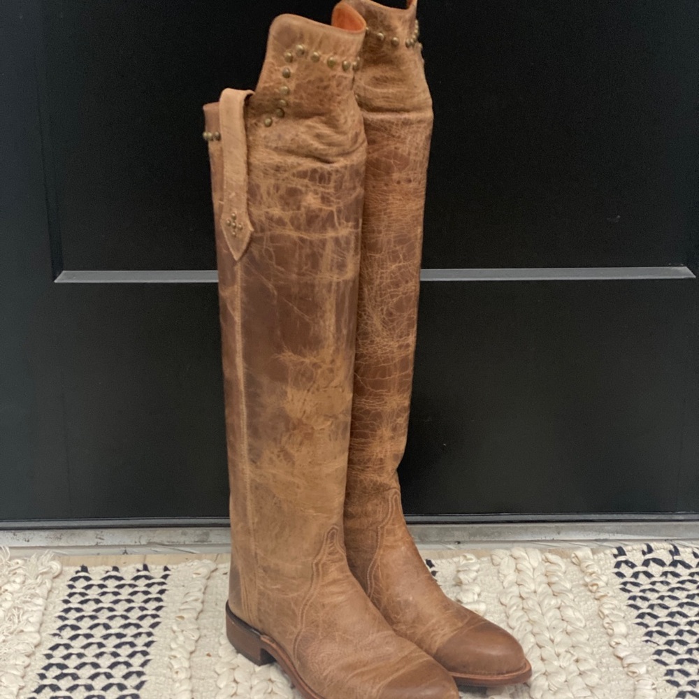 Lucchese Studded Riding Boots